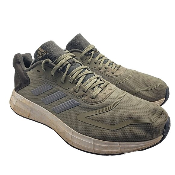 Adidas Duramo 10 Mens 11.5 Green Athletic Shoes Running Walking Gym AGW4073 - Picture 1 of 13